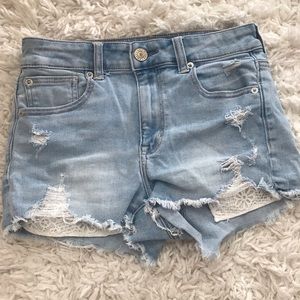 American Eagle shorts- Size 2 in womens- light blue